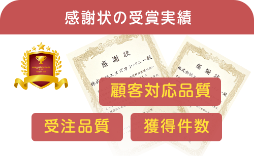 感謝状の受賞実績